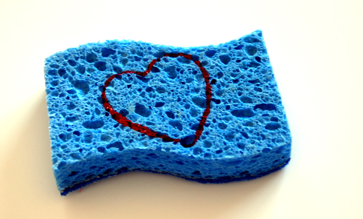 Valentine's Day card stamp